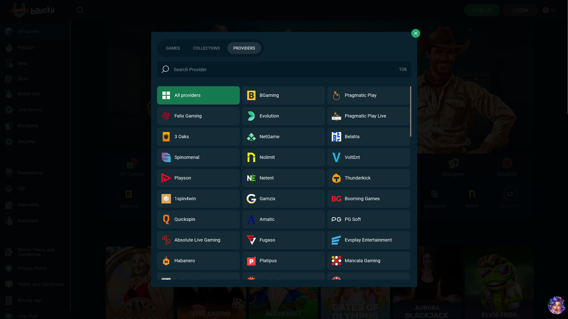 Bilucky Casino Desktop Game Developers