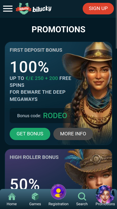 Bilucky Casino Mobile Promotions