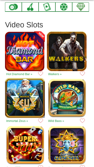 Jeux mobiles de Bingo Billy Casino