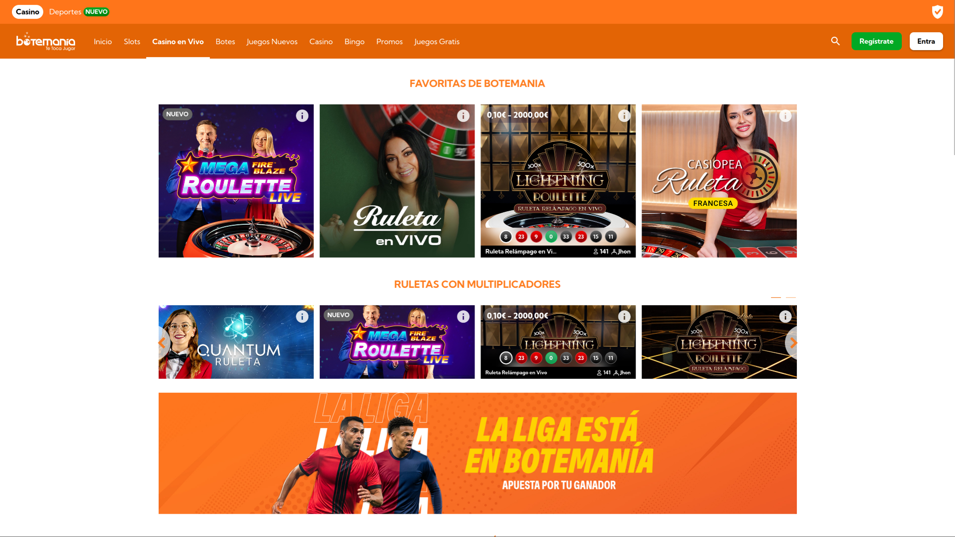 Croupier en direct de Bingo Botemania Casino sur ordinateur