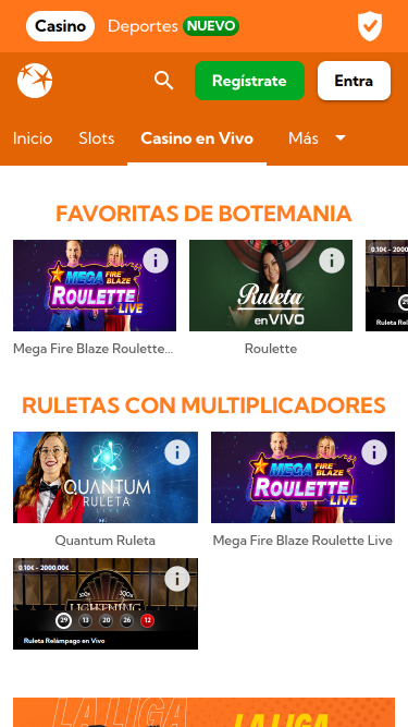 Croupier en direct mobile de Bingo Botemania Casino