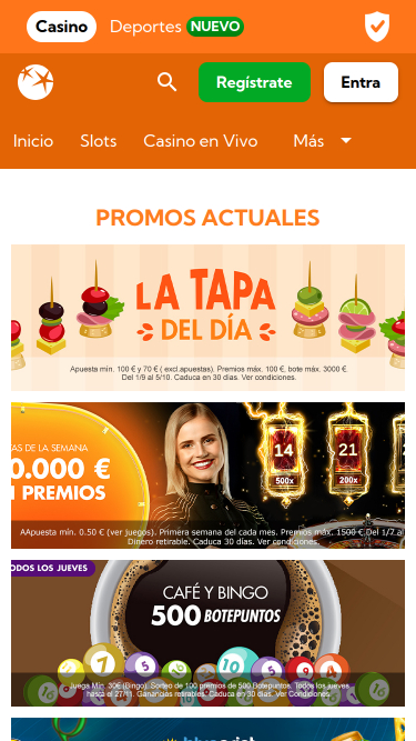 Promotions mobiles de Bingo Botemania Casino