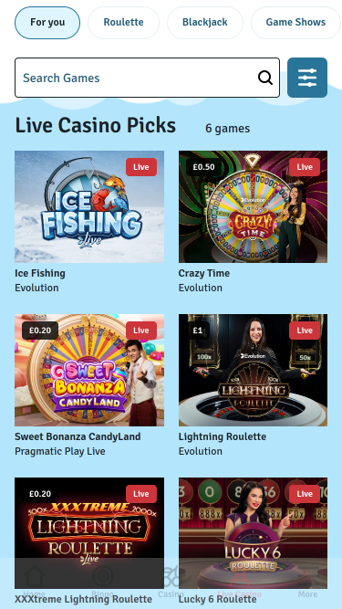 Croupier en direct mobile de Bingo.com Casino