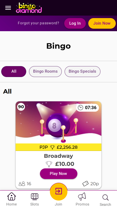 Bingo mobile di Bingo Diamond Casino