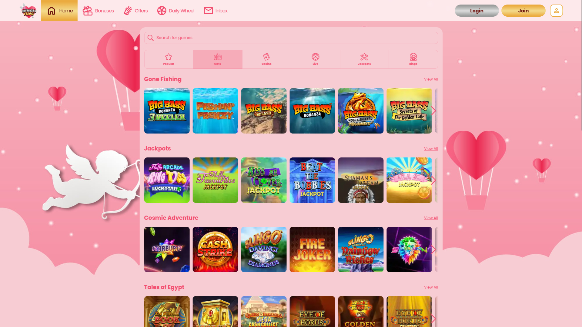 Jeu de bureau de Bingo Fling Casino