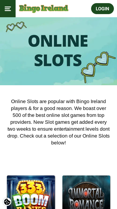 Игры для настольных компьютеров в казино Bingo Ireland