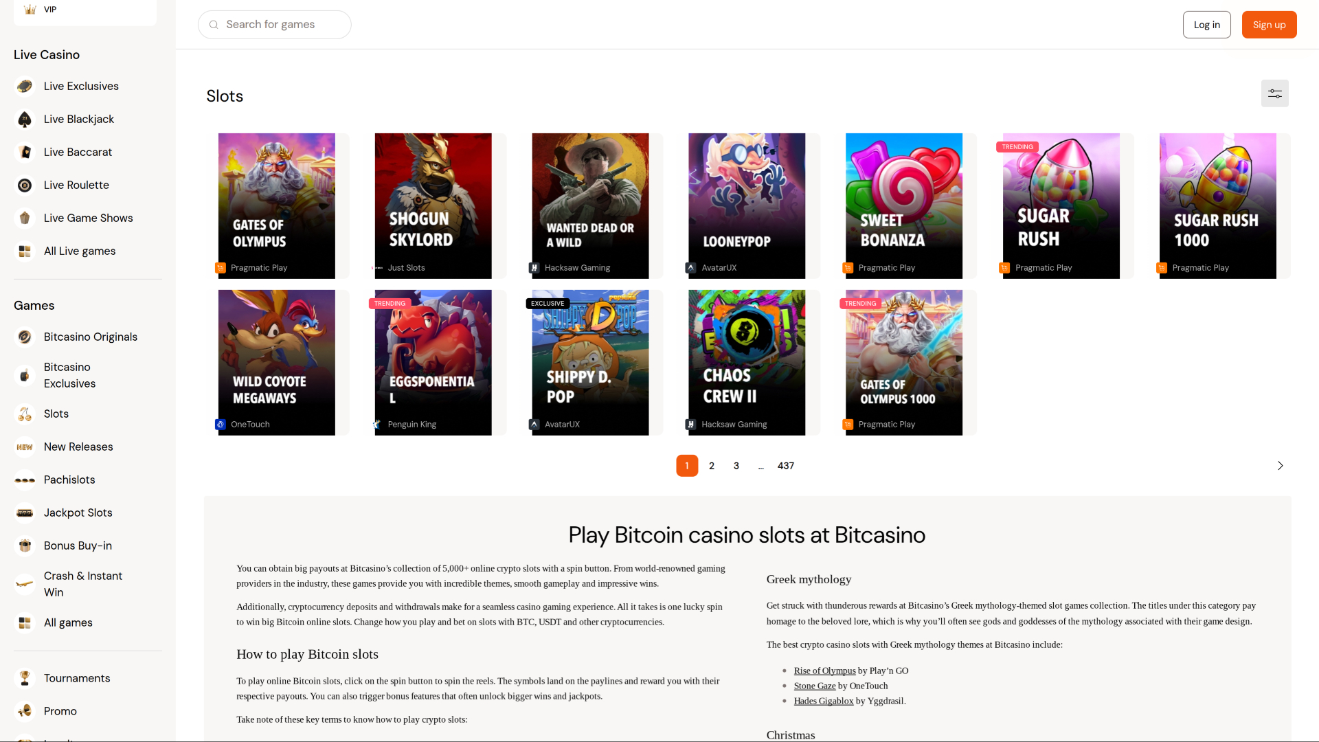 Bitcasino.io Desktop Games
