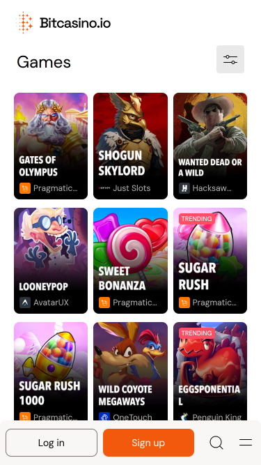 Bitcasino.io Mobile Games