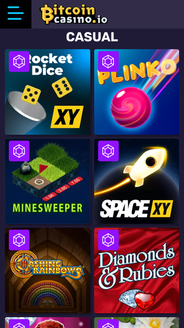 Jeux occasionnels mobiles de Bitcoin Casino