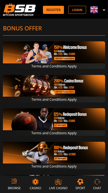 Bitcoin Sportsbook Casino Mobile Promotions