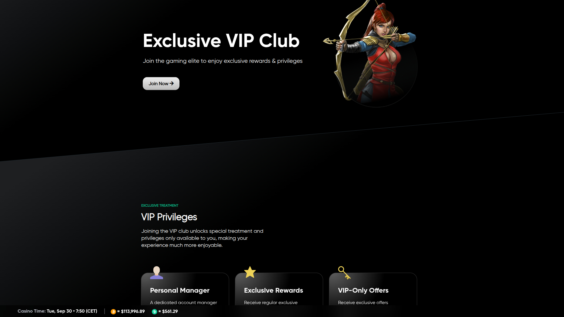 Programme VIP de bureau Bitcoin.com Games Casino