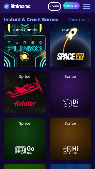 Juegos crash móviles de Bitdreams Casino