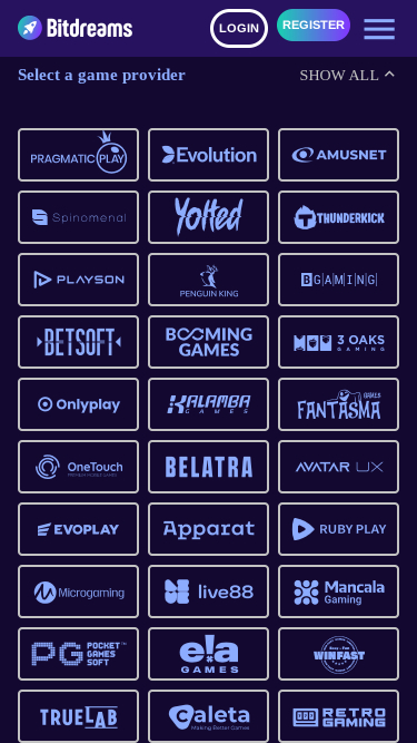 Desarrolladores de juegos móviles de Bitdreams Casino