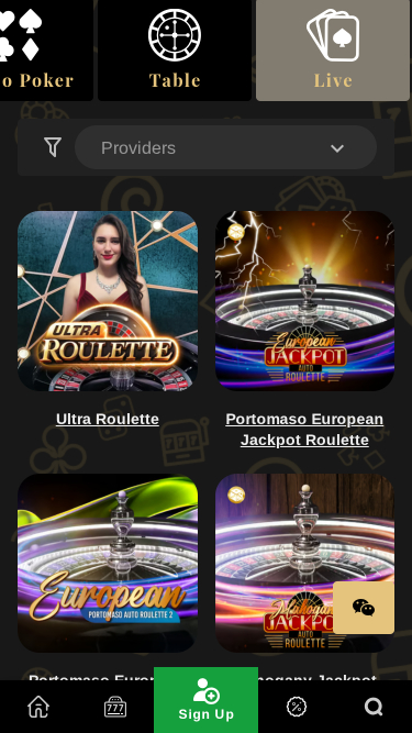 Croupier en direct mobile de Black Label Casino
