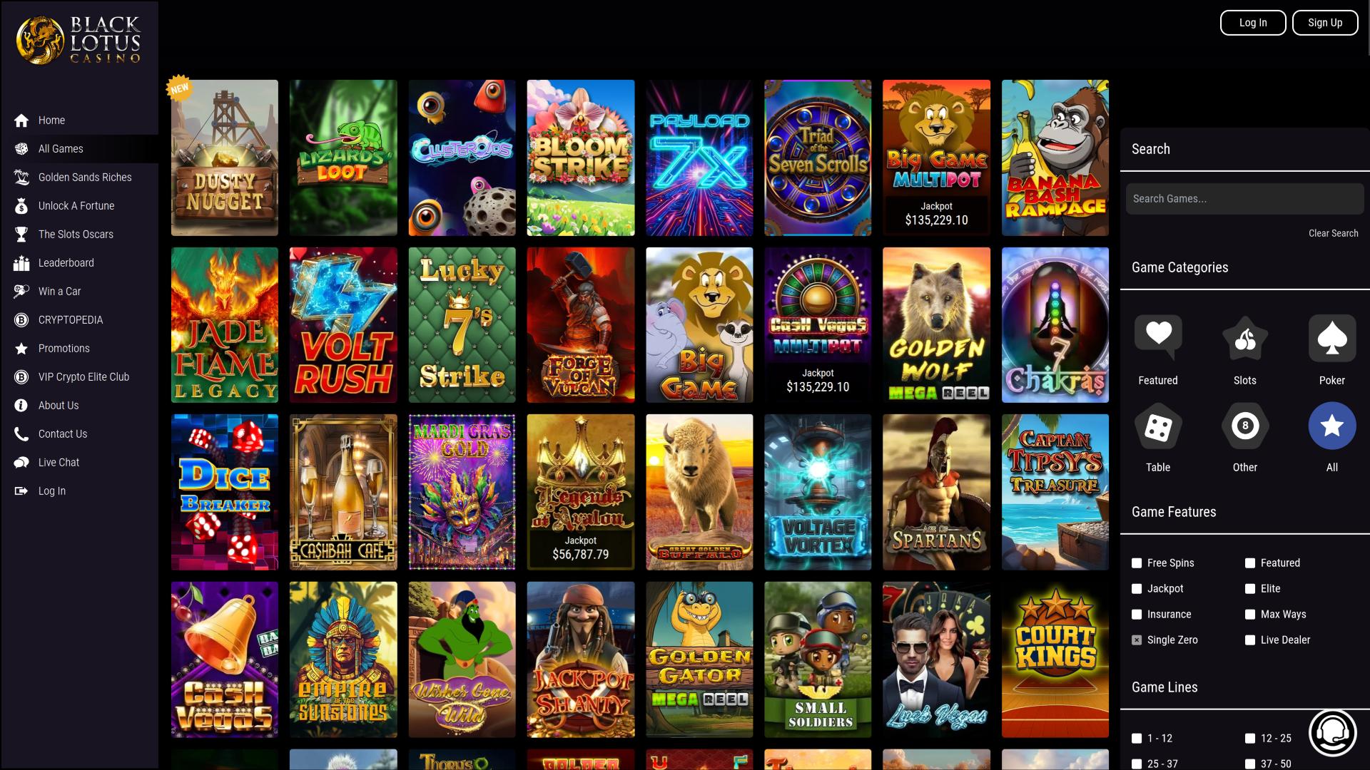 Black Lotus Casino Desktop Games