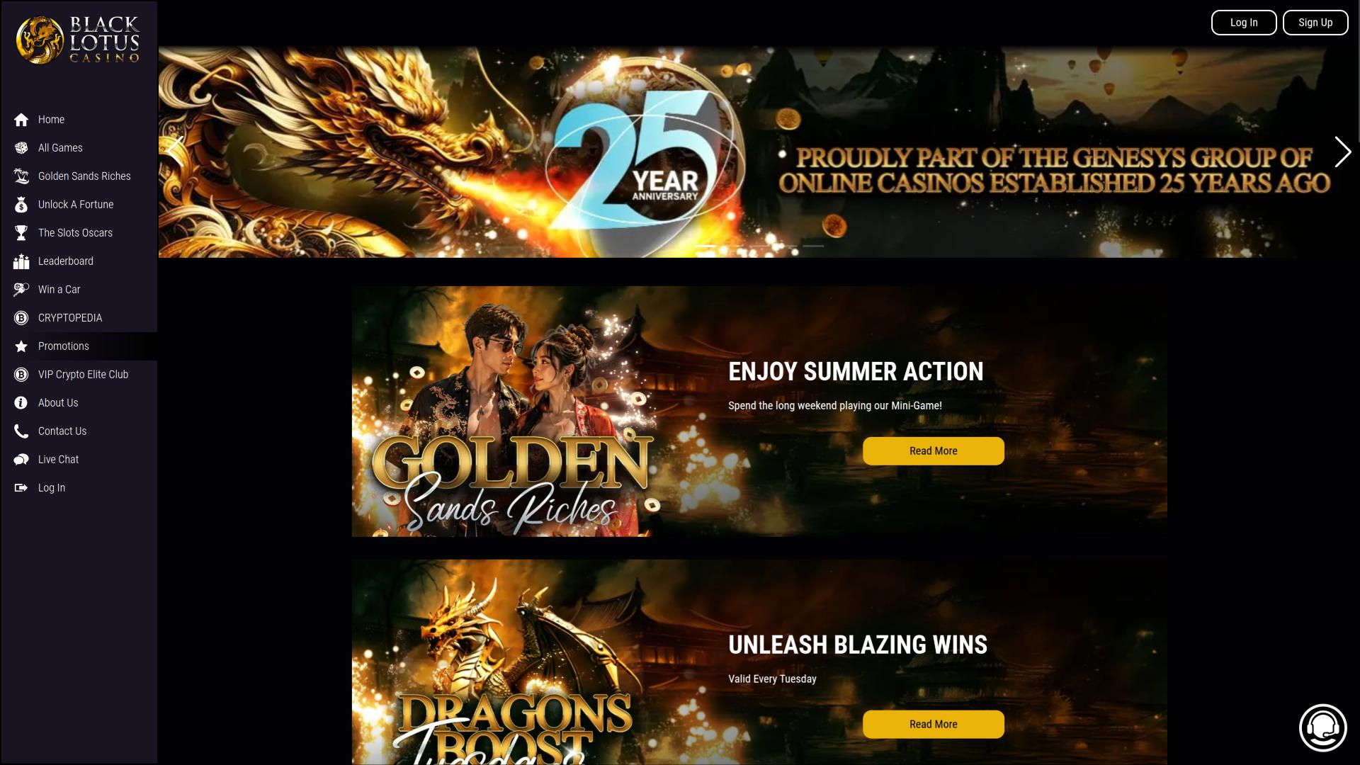 Black Lotus Casino Desktop Promotions