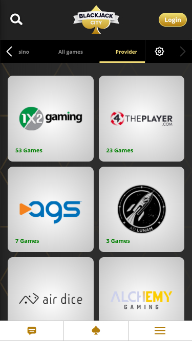 Sviluppatori di giochi mobile di BlackJack City Casino