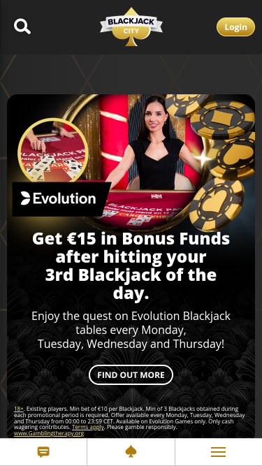 Promozioni mobile di BlackJack City Casino