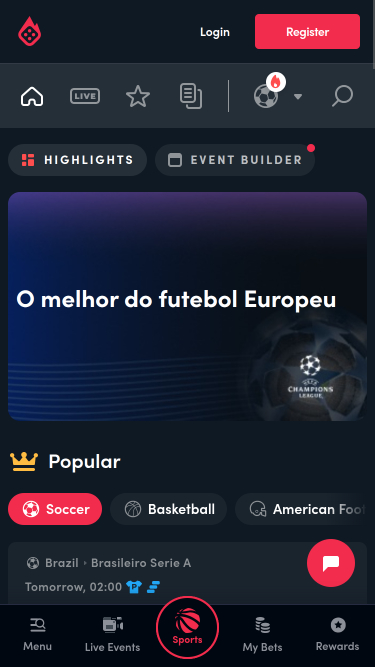 Blaze Casino mobile Sportwetten