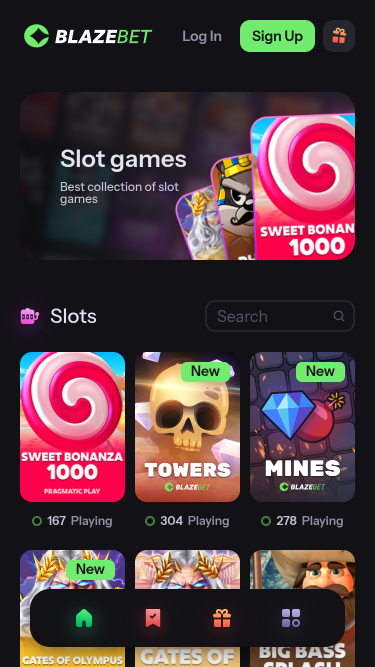 Juegos de casino BlazeBet para móviles