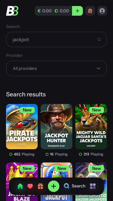 Jackpot du casino BlazeBet sur mobile