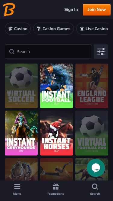 Sports virtuels mobiles de BlazeSpins Casino