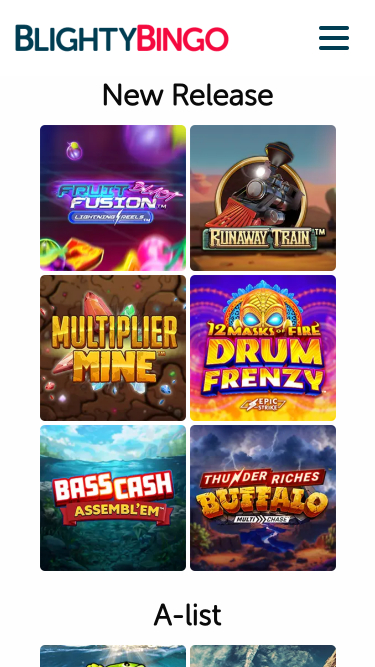 Giochi mobile di Blighty Bingo Casino