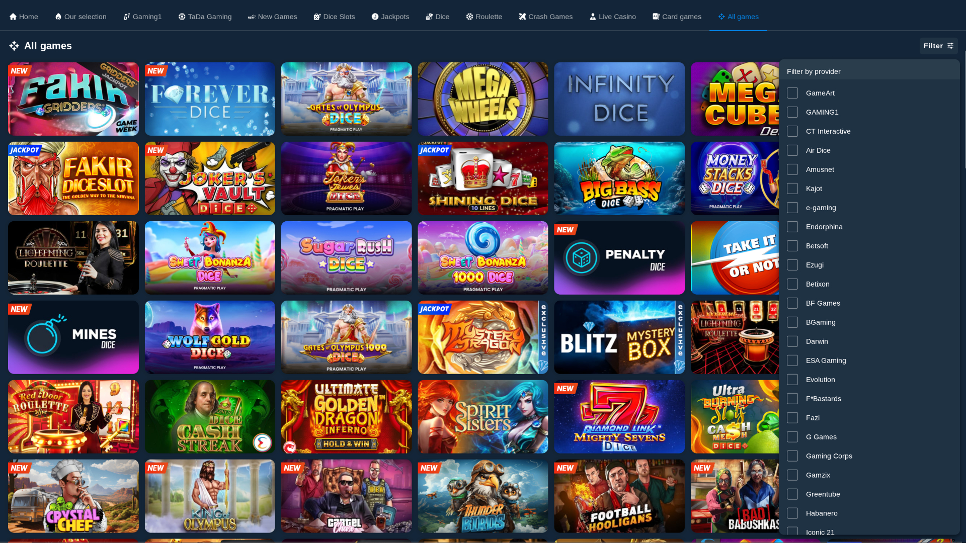 Sviluppatori di giochi desktop di Blitz Casino