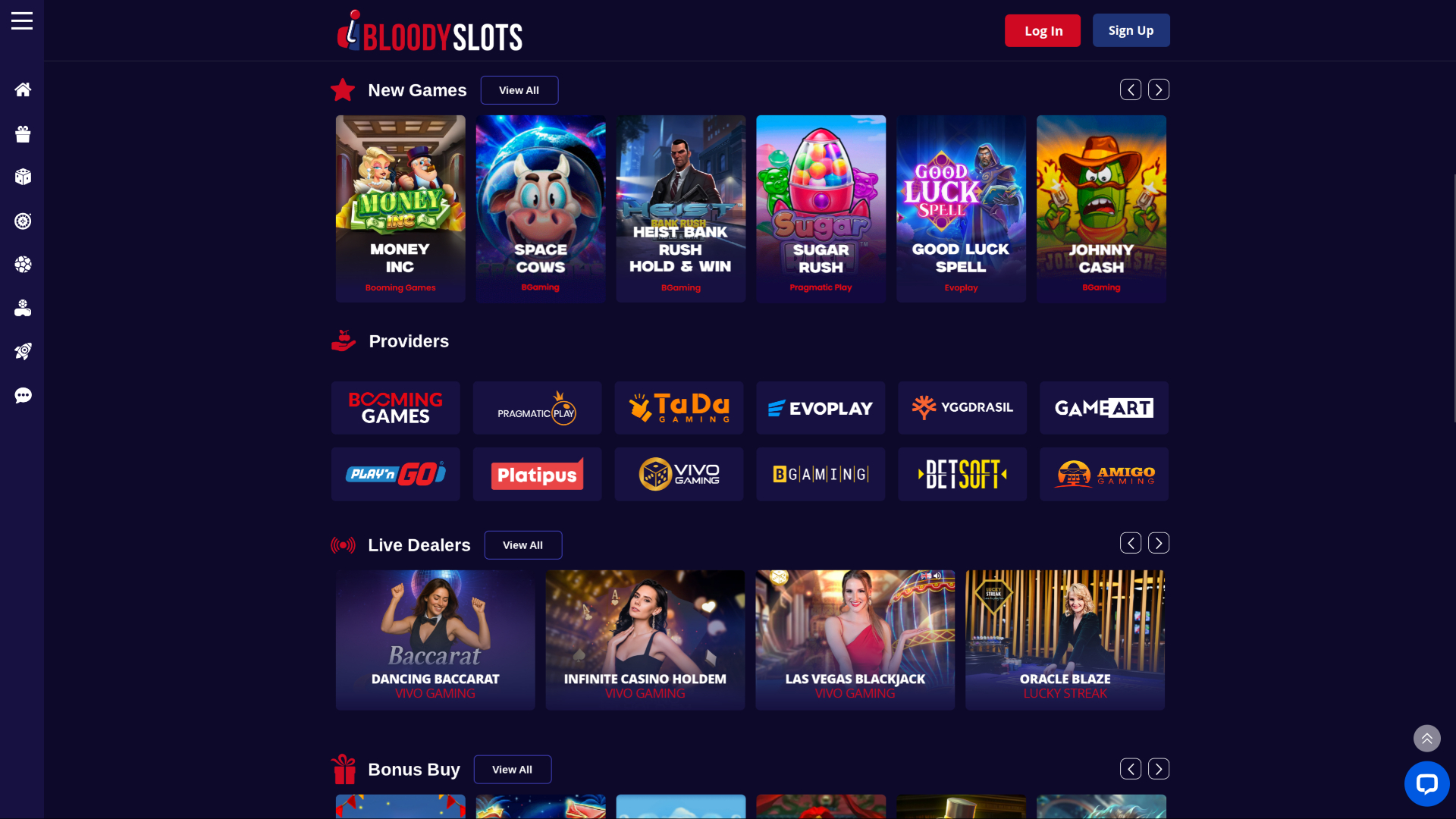 Sviluppatori di giochi desktop di BloodySlots Casino
