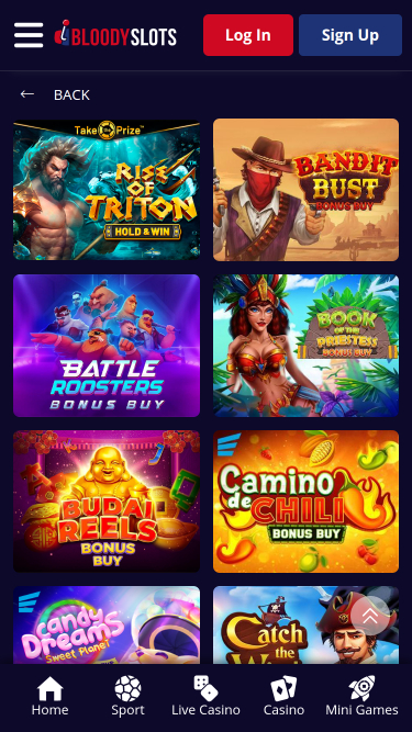 Jackpot mobile di BloodySlots Casino