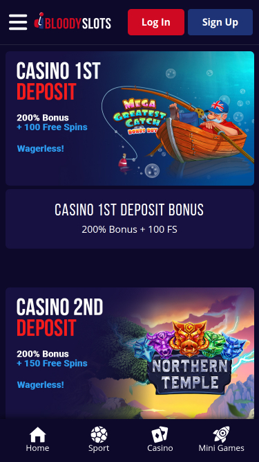 Promozioni mobile di BloodySlots Casino