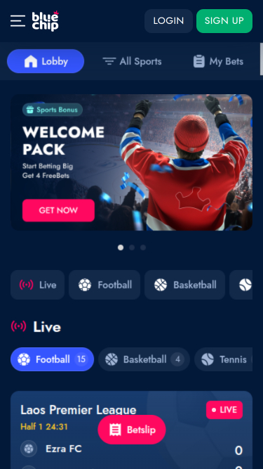 Sports mobiles de BlueChip Casino