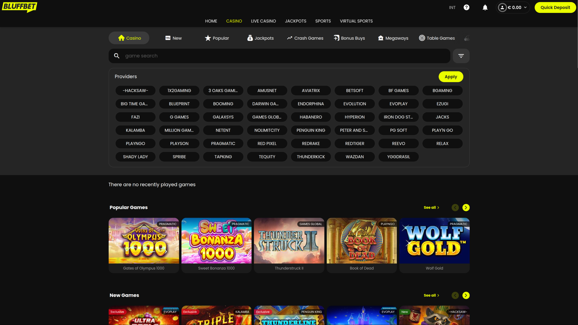 Разработчики игр BluffBet Casino для компьютера
