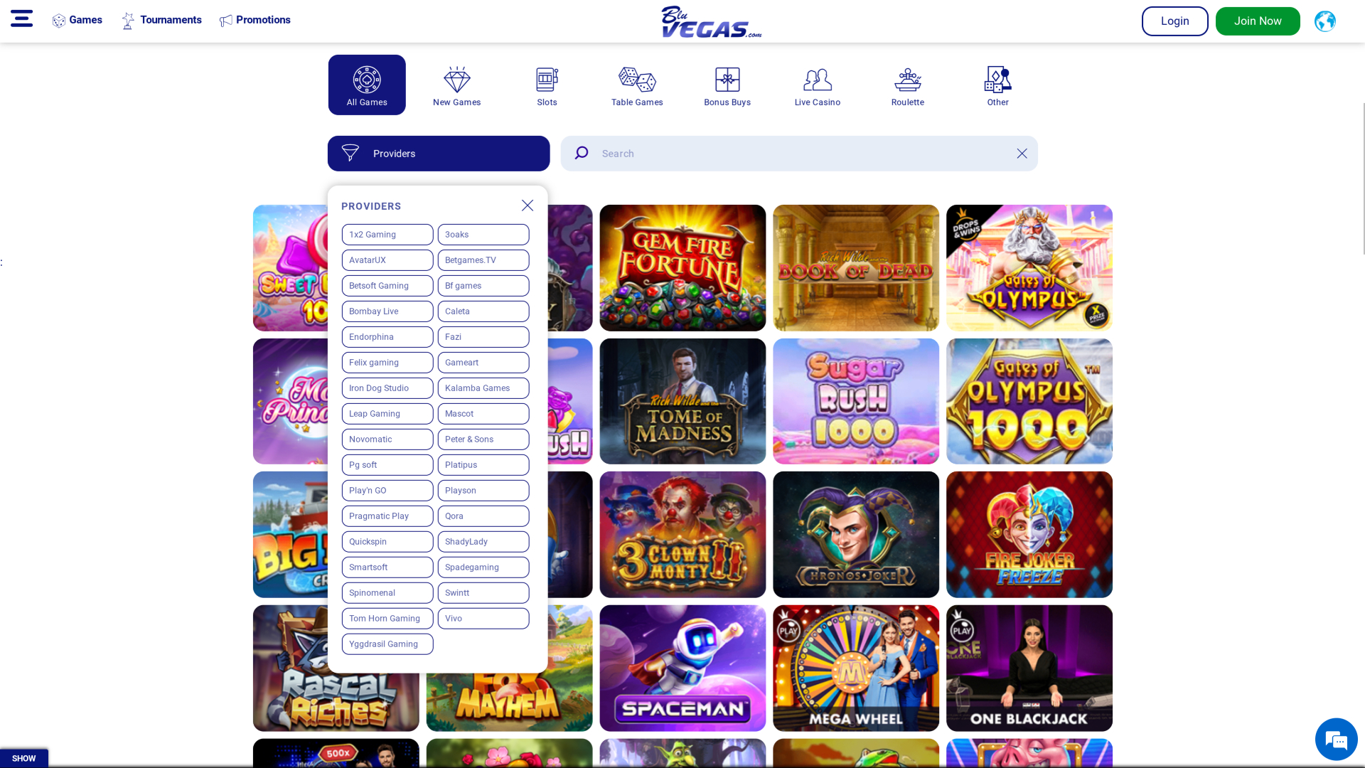 BluVegas Casino Desktop-Spielentwickler