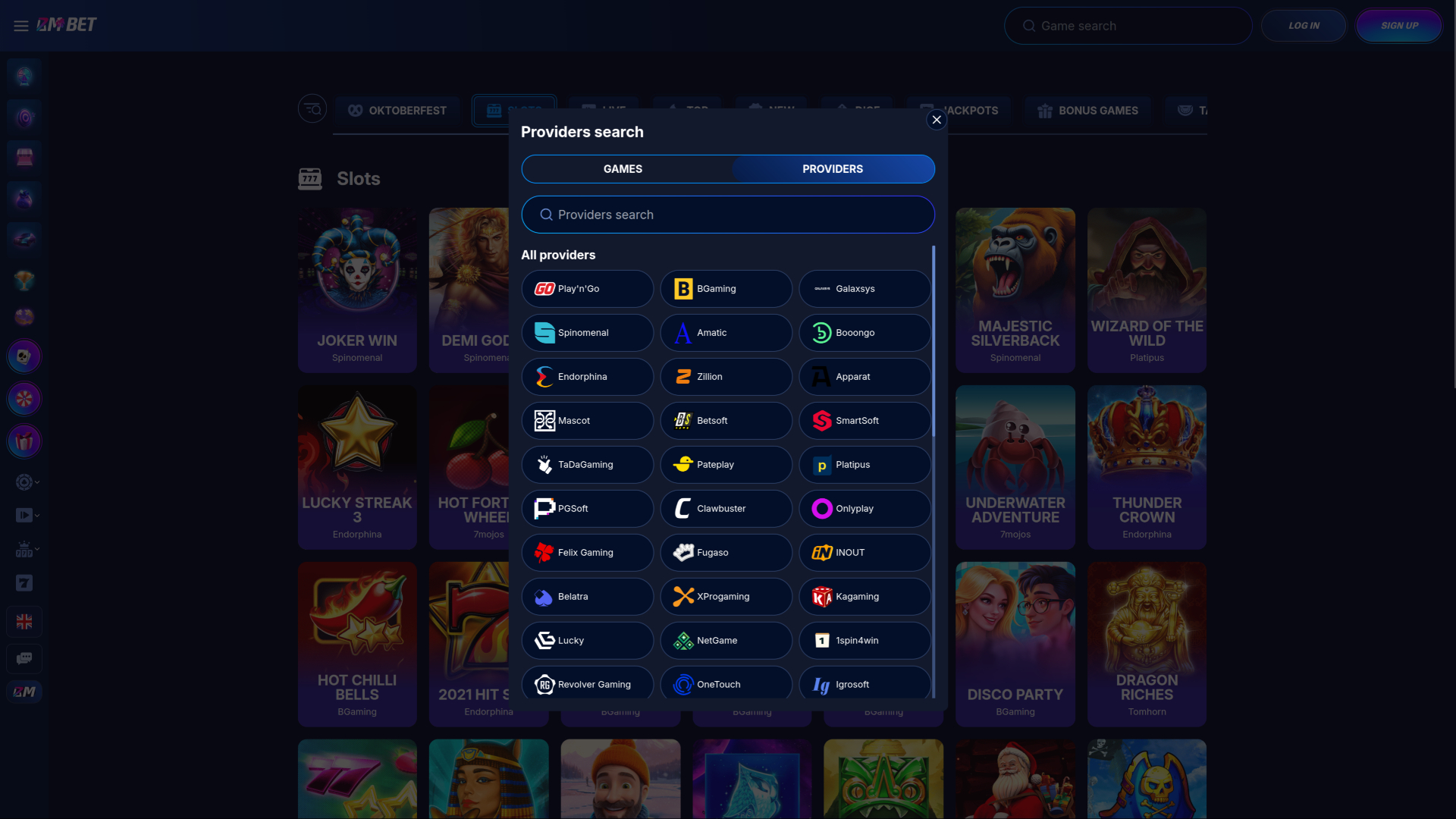 Développeurs de jeux de bureau de Bm.bet Casino