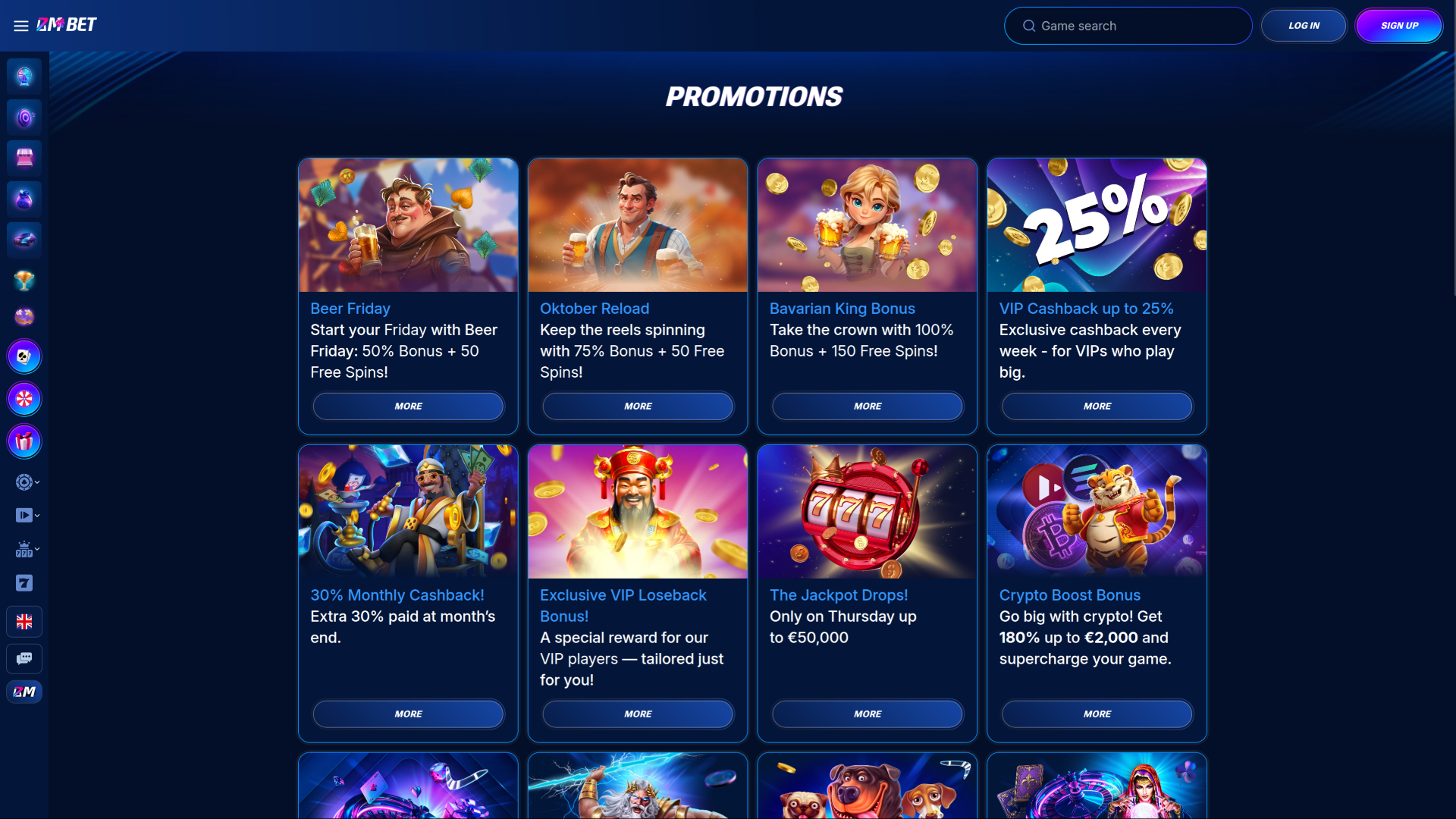 Promotions de bureau de Bm.bet Casino