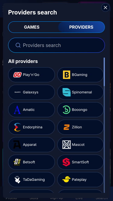 Développeurs de jeux mobiles de Bm.bet Casino
