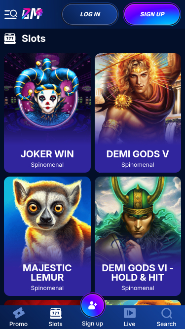 Jeux mobiles de Bm.bet Casino