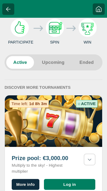 Tournois mobiles du casino BoaBet