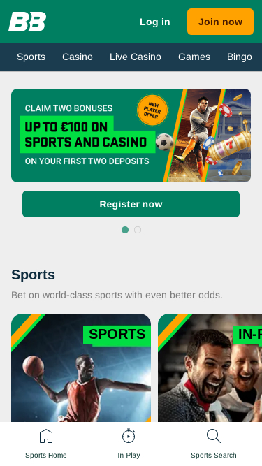 Boabet Casino Homepage