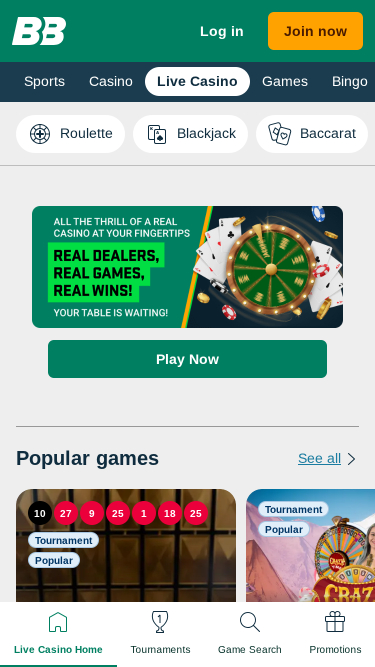 Boabet Casino Live Dealer