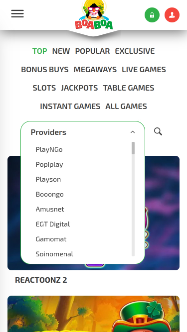 Développeurs de jeux mobiles de BoaBoa Casino