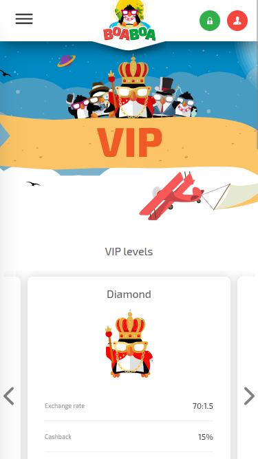Programme VIP mobile BoaBoa Casino