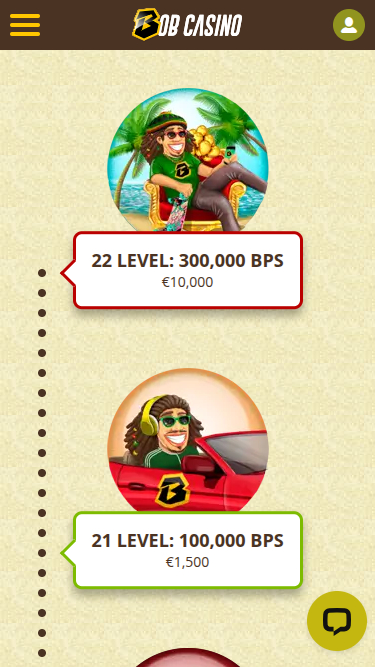 Programme VIP mobile Bob Casino