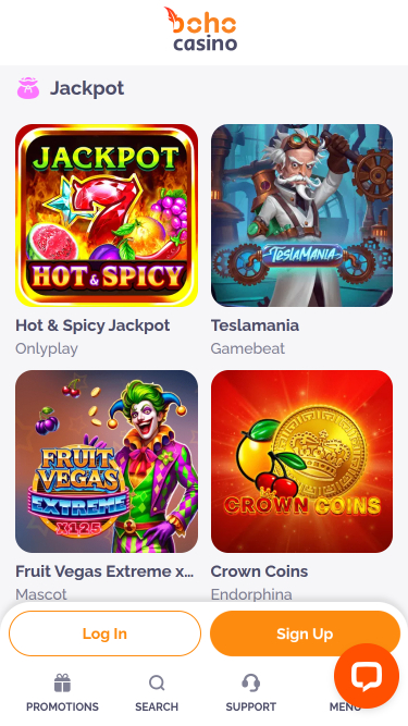 Boho Casino Mobile Jackpot