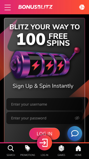 BonusBlitz Casino mobile Startseite