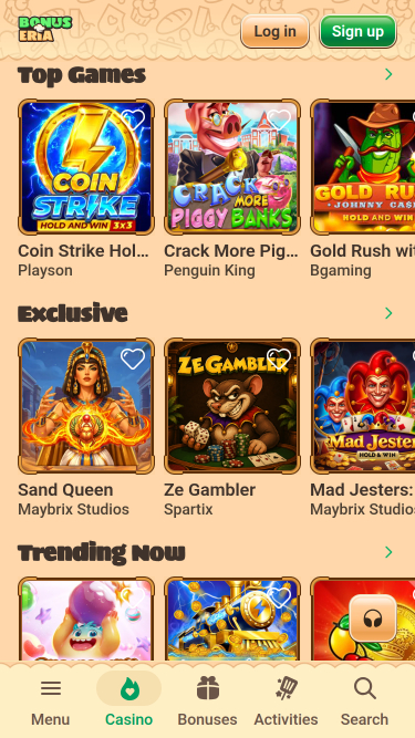 Jogos para celular do Cassino Bonuseria