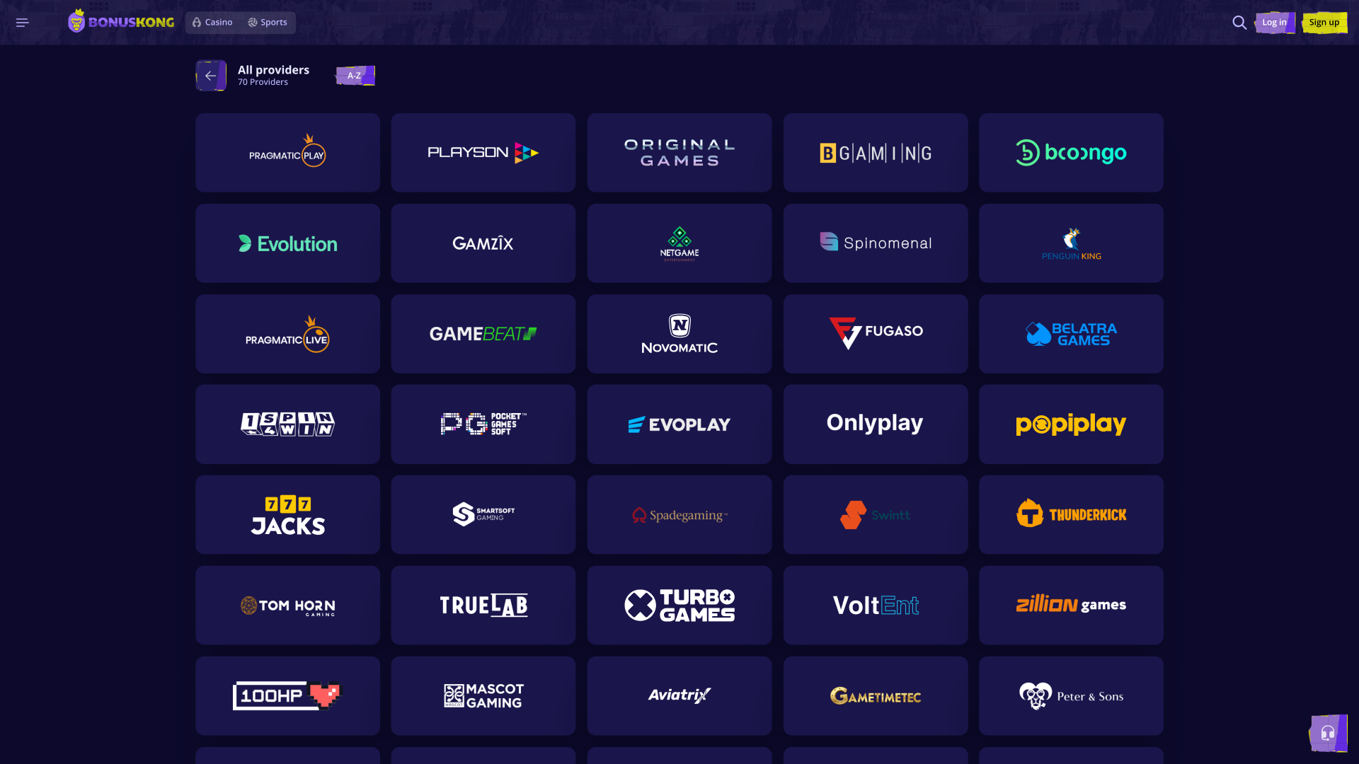 Sviluppatori di giochi da casinò BonusKong