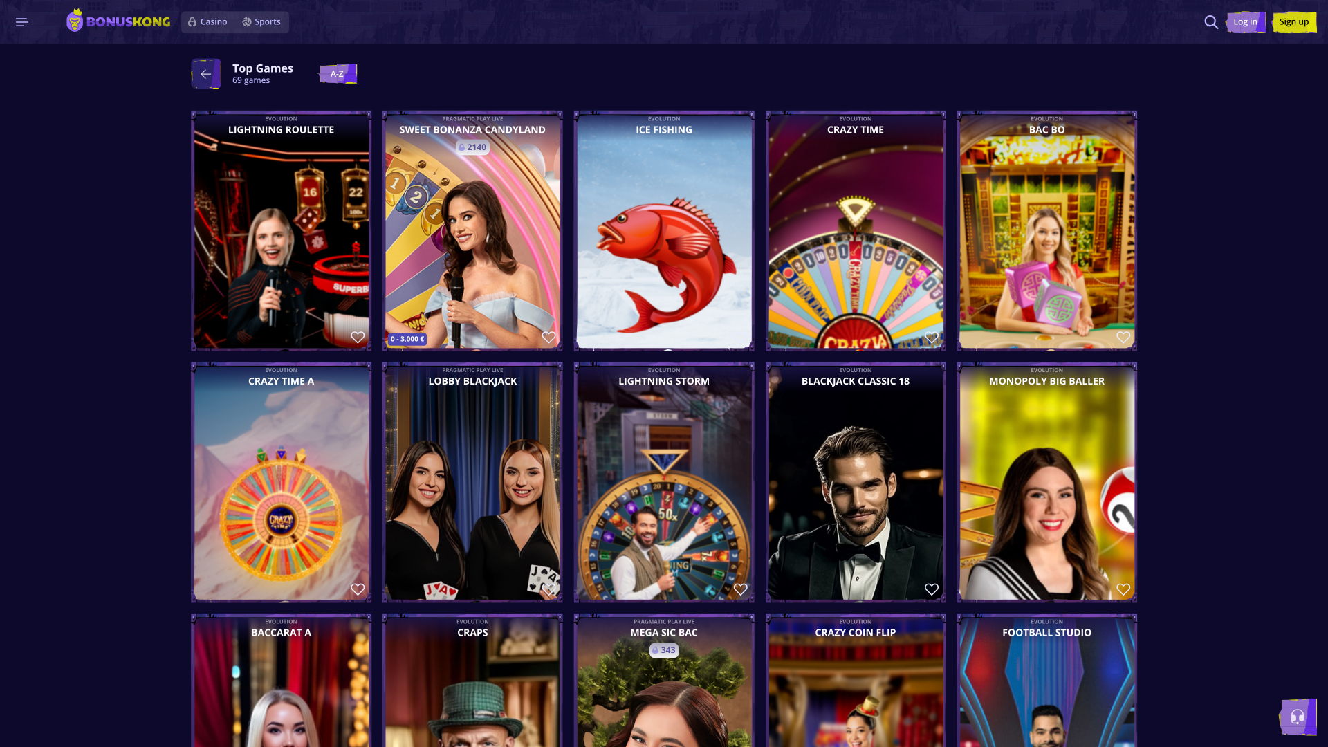 Casinò BonusKong con croupier dal vivo