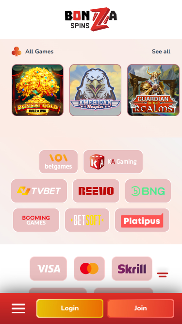 Sviluppatori di giochi mobile di Bonza Spins Casino